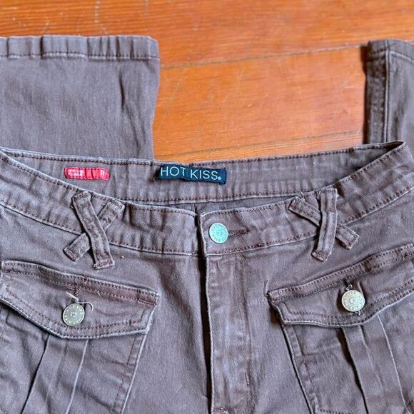 Hot Kiss y2k chocolate brown low rise bootcut jeans Size 11 / 27" waist - Picture 5 of 5